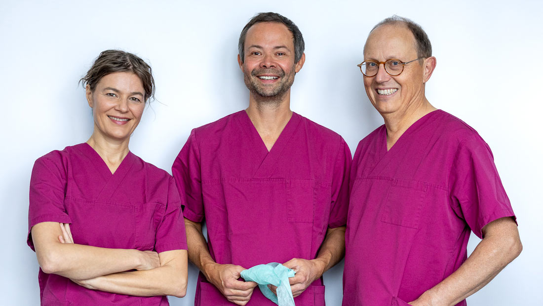 OP Tean: Dr. med. Christina Weiß, Dr. med. Bernd Cleres, Dr. med. Ulrich Träm